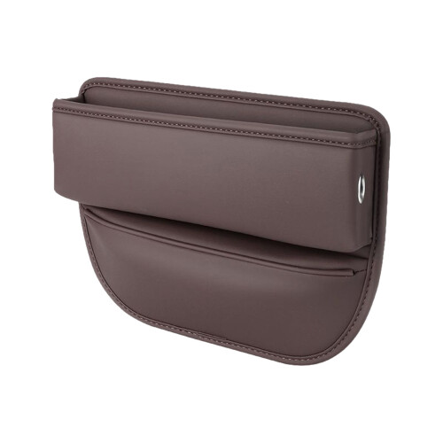 Organizador de assento de carro com LED, em couro, ajustável, 30 x 20 x 8 cm (11,8 x 7,9 x 3 polegadas). 2