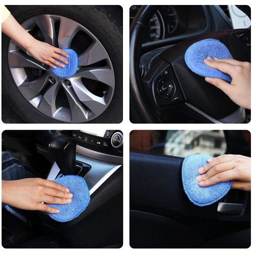 Almofadas de microfibra para aplicação de cera, 12,7 cm (5 polegadas), pacote com 12 unidades 1