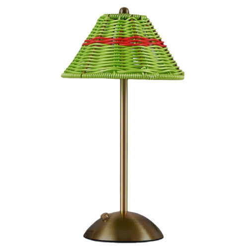 Επιτραπέζιο φωτιστικό Boho Rattan, επαναφορτιζόμενο, ασύρματο, 3 χρωμάτων 1
