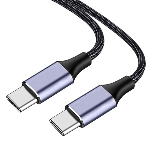 Καλώδιο USB C σε C Γρήγορη φόρτιση 100W Πλεγμένο νάιλον 480Mbps 2