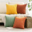 Conjunto de 4 capas de almofada decorativas 50x50cm (20x20 polegadas) em amarelo ferrugem vintage. 7