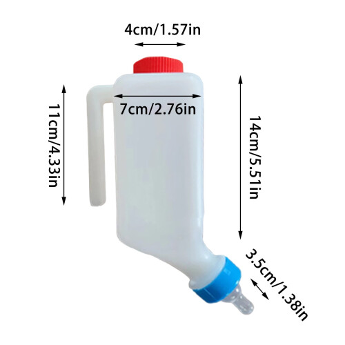 Biberón de cordero/bebé de 800 ml con báscula y tetina suave. 2