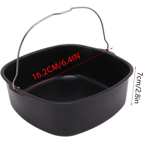 Forma antiaderente para bolo, compatível com fritadeiras de 3,8 a 8 litros (7 polegadas), para fritadeiras elétricas de 3,8 a 8 litros. 1