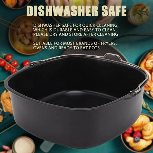 Forma antiaderente para bolo, compatível com fritadeiras de 3,8 a 8 litros (7 polegadas), para fritadeiras elétricas de 3,8 a 8 litros. 2