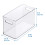 Bac de rangement transparent 13 x 6,5 pouces avec poignées empilable 5