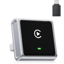 CarPlay Trådlös Adapter, Aluminiumfodral för CarPlay & för Android Car, Omvandlar Trådbundna Anslutningar Till Trådlösa