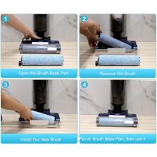 WD161 Rollerfilter voor HydroVac MessMaster Nat-Droog Stofzuiger WD161 WD261 AW261 (3 Borstel 6 Schuimfilter Kit)