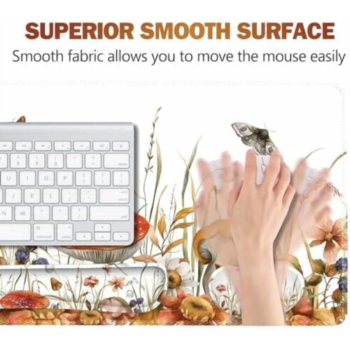 Ensemble tapis de souris et repose-poignets pour clavier gaming avec coutures 2