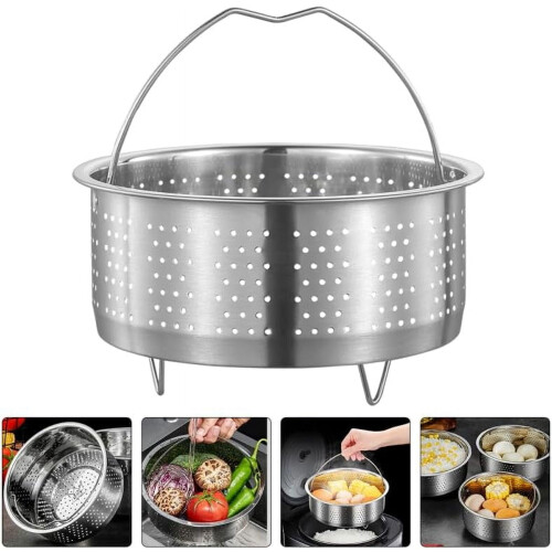 Ångkorg i rostfritt stål, 22 cm, för grönsaksdumplings 2
