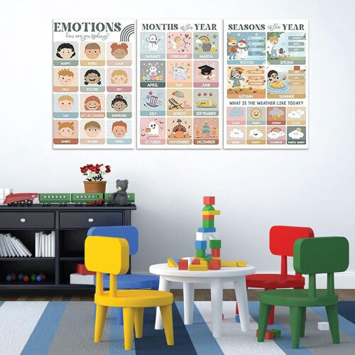 Educational Posters for Preschool and Kindergarten 18 Pack 1
