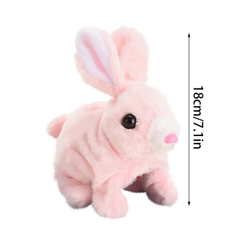 Bunby realistisk hoppende kaninleke brun 2