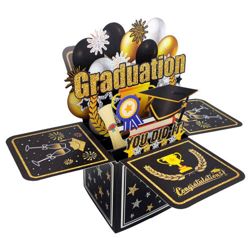 3D Pop Up Graduation Card Folded Design for Students and 1