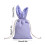 Bolsa para cesta de Pascua de lona morada con cordón, reutilizable 2