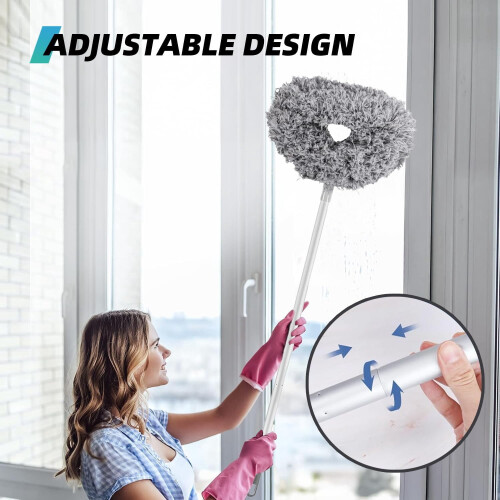 Microvezel plafondventilatorstofdoek met verlengstang van 33-122 cm 2