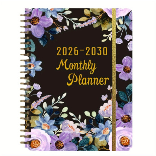 Μηνιαίος Σχεδιαστής 2026-2030 με Tabs και Pocket3pcs 1
