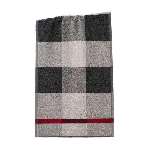 Plaid Cotton Hand Towel Coffee Gray2Pack 1