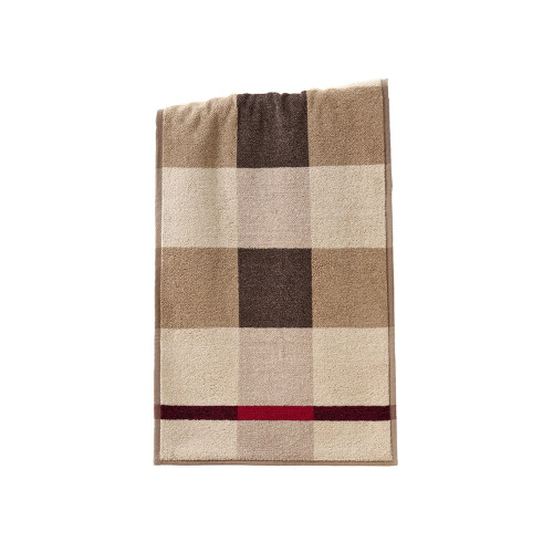 Plaid Cotton Hand Towel Coffee Gray2Pack 2