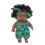 Bambola neonata nera da 20 cm con vestiti 2