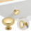 Brushed Gold Round Cabinet Knobs Zinc Alloy 10 Pack 2