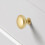 Brushed Gold Round Cabinet Knobs Zinc Alloy 10 Pack 5