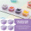 Salad Crisper Bins Keeping Boxes Purple PP 4Pcs Lidded 2