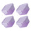 Salad Crisper Bins Keeping Boxes Purple PP 4Pcs Lidded 8