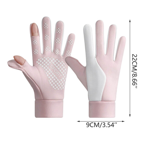 Pinke Touchscreen-Winterhandschuhe, wärmend, winddicht und wasserdicht 2