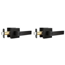 2X Door Lever, Keyless Interior Door Knobs, Privacy Door Lever Locksets for Bedroom Bathroom, Modern Door Handles
