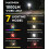 Lampe de travail LED rechargeable magnétique, 7 modes, rotative à 360 3