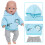 Doll Clothes Outfit Set Polyester Hooded Sweatshirt and 4