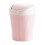 Rosa liten papperskorg med svängbart lock, 1,5L 3