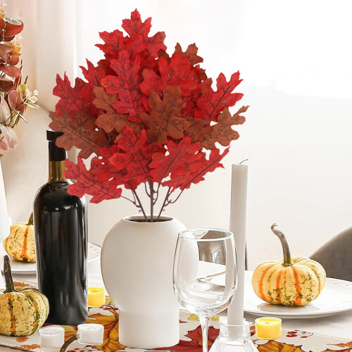 Künstliche Ahornblätter, Herbstlaub, 12 Stück 1