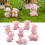 Conjunto de 8 figuras de porquinho rosa em resina, 6 cm (2,36 polegadas) 2