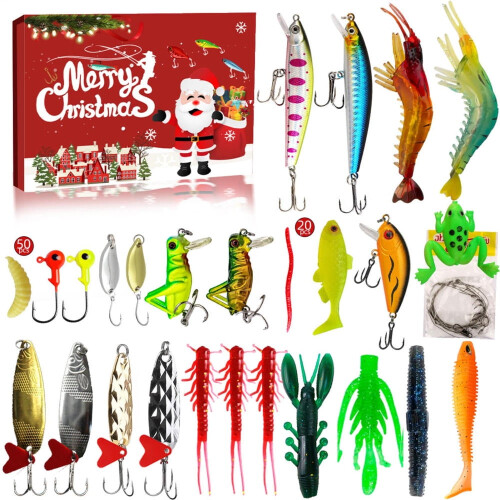 Fiskejulekalender med lokkemad og grej - 24 dage 2