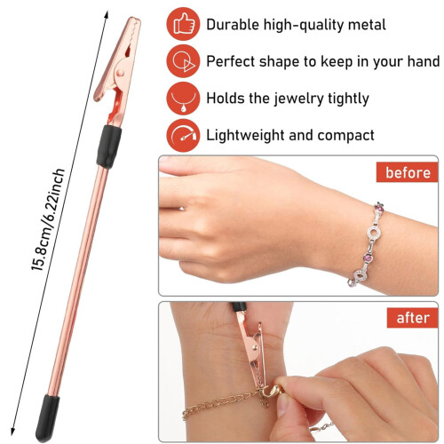 Strumento di supporto per bracciali, per chiusure e cerniere, oro e oro rosa 1