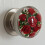 Deurknop van hars met retro bloemendesign, transparant, 1 stuk 7