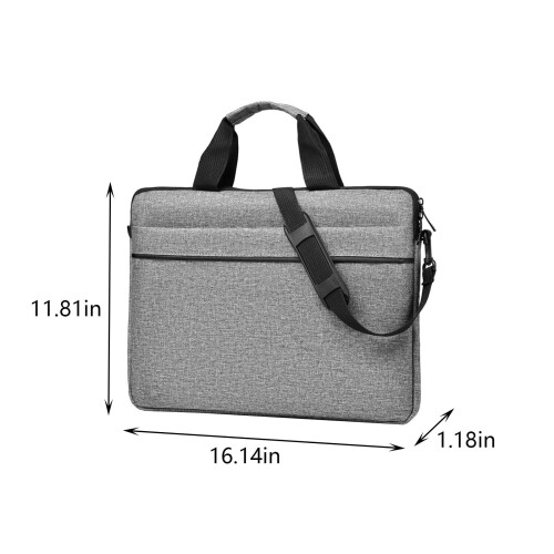 Laptoptas voor dames en heren, grijs, 15,6 inch 2