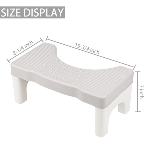2 Pack Bathroom Squat Stool, Plastic Poop Stool for Adults 1