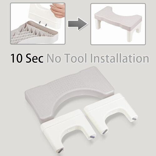 2 Pack Bathroom Squat Stool, Plastic Poop Stool for Adults 2