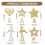 Glitterster kerstboomtopper mini hanger 3