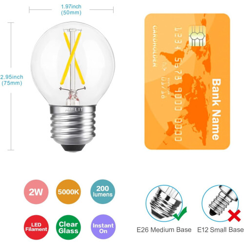 Dimbare LED-lampen 5000K E26 Helder 4-pack 2