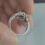 Sort sten solitaire ring justerbar oval minimalistisk tommelfinger 8