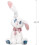 Coelho branco de pelúcia, 40 cm (15,7 polegadas) 5