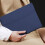 A4 Waterproof Leather File Folder Dark Blue 6