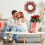 Valentijnsdagkrans rood wit hart bessen 18 inch 3