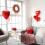 Valentijnsdagkrans rood wit hart bessen 18 inch 4