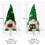 Weihnachtswichtel-Ornament mit Lichtern, goldfarben, 30 cm 6