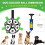 Bola de futebol extra grande para cães com alças, 15 cm (6 polegadas). 5