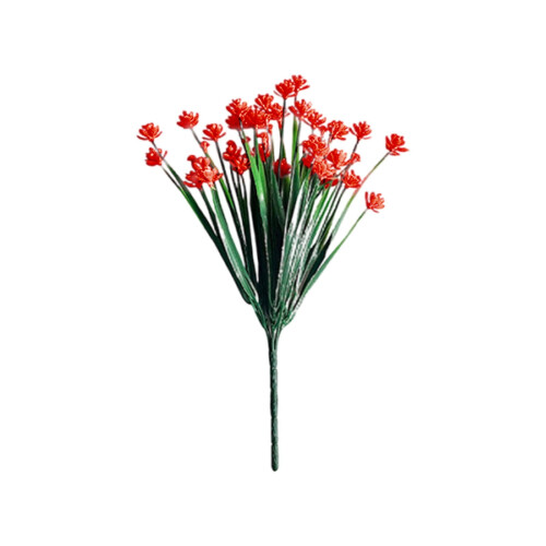 Set de 3 flores artificiales de camelia de plástico rojo 1