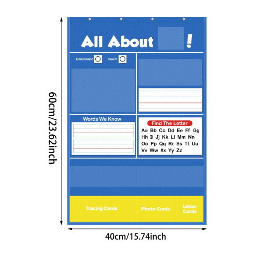 Alphabet Pocket Chart with ABC Flashcards and Tracing Cards 2
